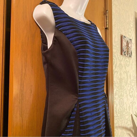 - ✨ Cobalt Blue and Black knit dress. Super comfy and stretchy fabric - Picture 3 of 7
